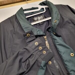 Footjoy DryJoys Rain Jacket Mens Large Black Windbreaker Coat Full Zip Polyester